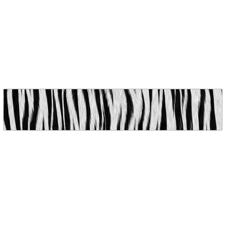 Black White Seamless Fur Pattern Flano Scarf (Large)