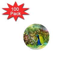 Peacock Digital Painting 1  Mini Magnets (100 Pack)  by Simbadda