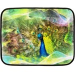 Peacock Digital Painting Fleece Blanket (Mini) 35 x27  Blanket