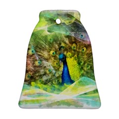 Peacock Digital Painting Bell Ornament (two Sides) by Simbadda