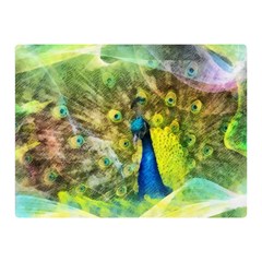 Peacock Digital Painting Double Sided Flano Blanket (mini)  by Simbadda