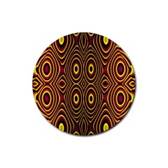 Vibrant Pattern Rubber Round Coaster (4 Pack)  by Simbadda