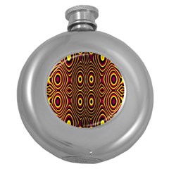 Vibrant Pattern Round Hip Flask (5 Oz) by Simbadda