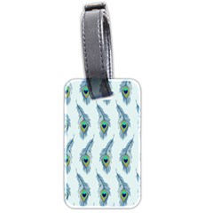 Background Of Beautiful Peacock Feathers Wallpaper For Scrapbooking Luggage Tags (two Sides)