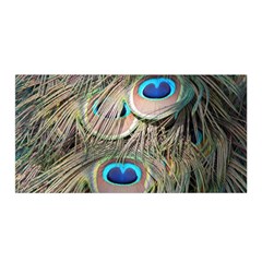 Colorful Peacock Feathers Background Satin Wrap by Simbadda