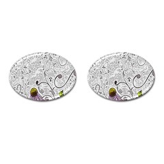 Abstract Pattern Cufflinks (oval)