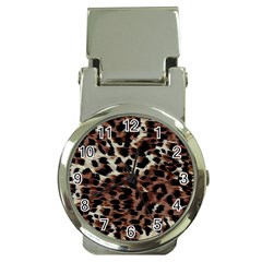 Background Fabric Animal Motifs Money Clip Watches