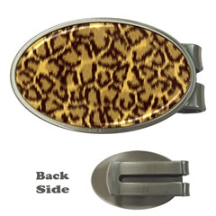 Seamless Animal Fur Pattern Money Clips (oval)  by Simbadda