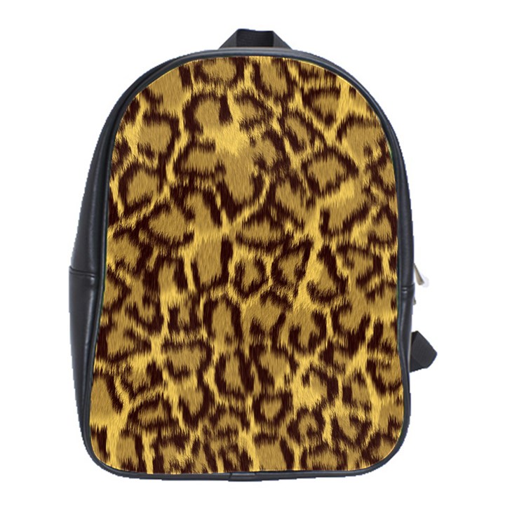 Seamless Animal Fur Pattern School Bags(Large) 