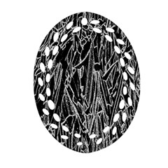 Gray Background Pattern Ornament (oval Filigree)