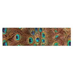 Peacock Pattern Background Satin Scarf (oblong) by Simbadda