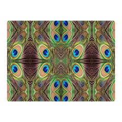 Beautiful Peacock Feathers Seamless Abstract Wallpaper Background Double Sided Flano Blanket (mini)  by Simbadda