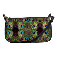 Beautiful Peacock Feathers Seamless Abstract Wallpaper Background Shoulder Clutch Bags
