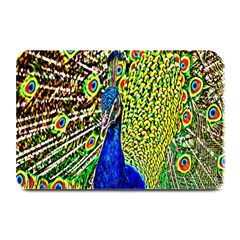 Graphic Painting Of A Peacock Plate Mats by Simbadda