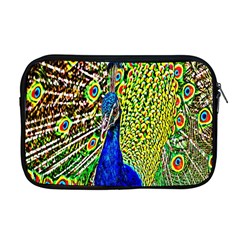 Graphic Painting Of A Peacock Apple Macbook Pro 17  Zipper Case by Simbadda