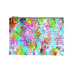 Bright Rainbow Background Cosmetic Bag (large)  by Simbadda