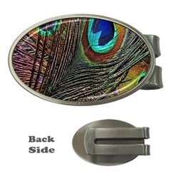 Peacock Feathers Money Clips (oval)  by Simbadda