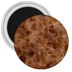 Brown Seamless Animal Fur Pattern 3  Magnets by Simbadda