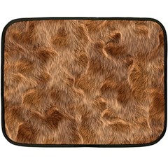 Brown Seamless Animal Fur Pattern Fleece Blanket (mini) by Simbadda