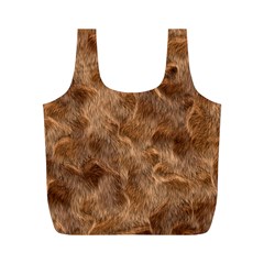 Brown Seamless Animal Fur Pattern Full Print Recycle Bags (m)  by Simbadda