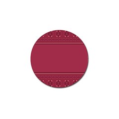 Heart Pattern Background In Dark Pink Golf Ball Marker by Simbadda