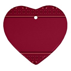 Heart Pattern Background In Dark Pink Heart Ornament (two Sides) by Simbadda