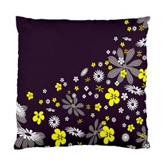 Vintage Retro Floral Flowers Wallpaper Pattern Background Standard Cushion Case (one Side) by Simbadda