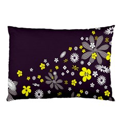 Vintage Retro Floral Flowers Wallpaper Pattern Background Pillow Case (two Sides) by Simbadda