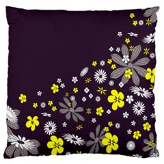 Vintage Retro Floral Flowers Wallpaper Pattern Background Standard Flano Cushion Case (one Side) by Simbadda