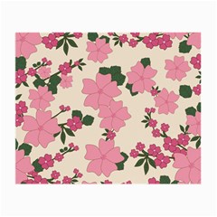 Vintage Floral Wallpaper Background In Shades Of Pink Small Glasses Cloth by Simbadda