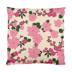 Vintage Floral Wallpaper Background In Shades Of Pink Standard Cushion Case (two Sides) by Simbadda