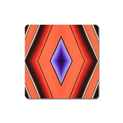 Diamond Shape Lines & Pattern Square Magnet by Simbadda