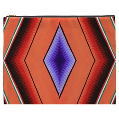 Diamond Shape Lines & Pattern Cosmetic Bag (xxxl)  by Simbadda