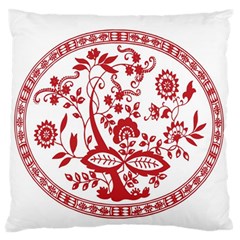 Red Vintage Floral Flowers Decorative Pattern Standard Flano Cushion Case (two Sides) by Simbadda