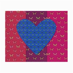 Butterfly Heart Pattern Small Glasses Cloth (2-side) by Simbadda