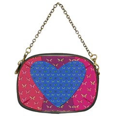 Butterfly Heart Pattern Chain Purses (two Sides)  by Simbadda