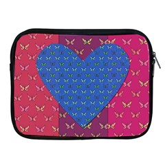 Butterfly Heart Pattern Apple Ipad 2/3/4 Zipper Cases by Simbadda