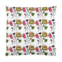 Handmade Pattern With Crazy Flowers Standard Cushion Case (two Sides) by Simbadda