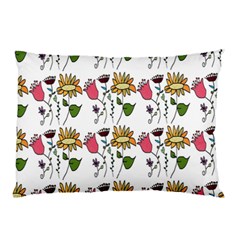 Handmade Pattern With Crazy Flowers Pillow Case (two Sides) by Simbadda