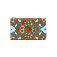 Digital Computer Graphic Geometric Kaleidoscope Cosmetic Bag (Small) 