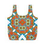 Digital Computer Graphic Geometric Kaleidoscope Full Print Recycle Bags (M)  Front