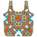 Digital Computer Graphic Geometric Kaleidoscope Full Print Recycle Bags (L)  Front