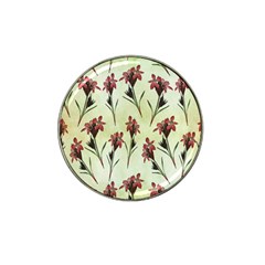 Vintage Style Seamless Floral Wallpaper Pattern Background Hat Clip Ball Marker by Simbadda