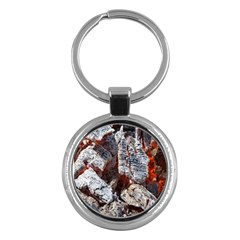 Wooden Hot Ashes Pattern Key Chains (Round) 