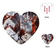 Wooden Hot Ashes Pattern Playing Cards (Heart) 