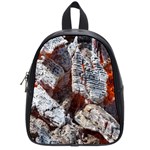 Wooden Hot Ashes Pattern School Bags (Small)  Front
