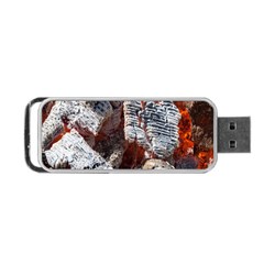 Wooden Hot Ashes Pattern Portable USB Flash (One Side)