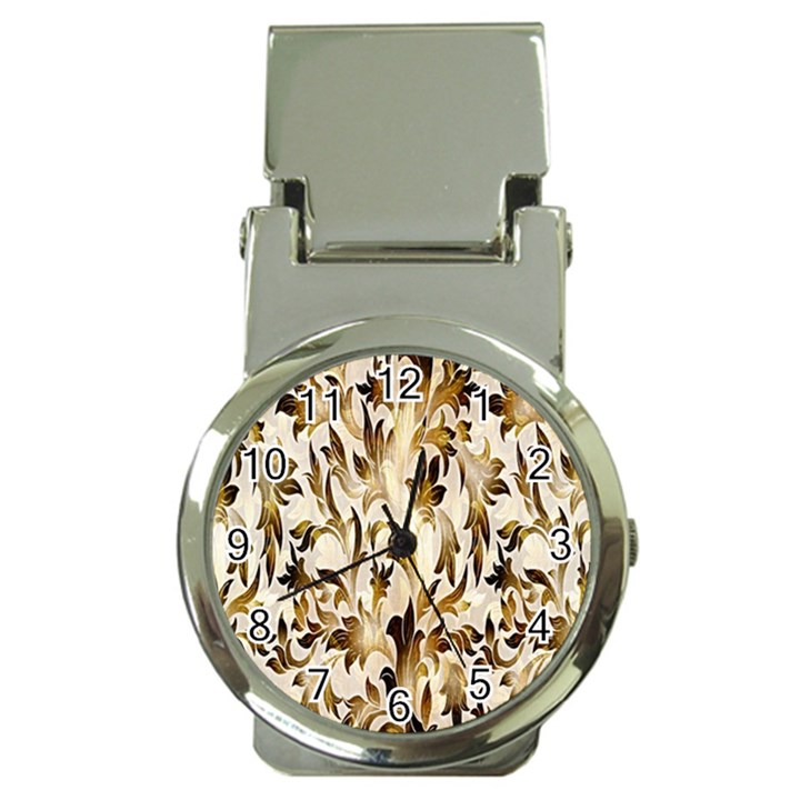 Floral Vintage Pattern Background Money Clip Watches