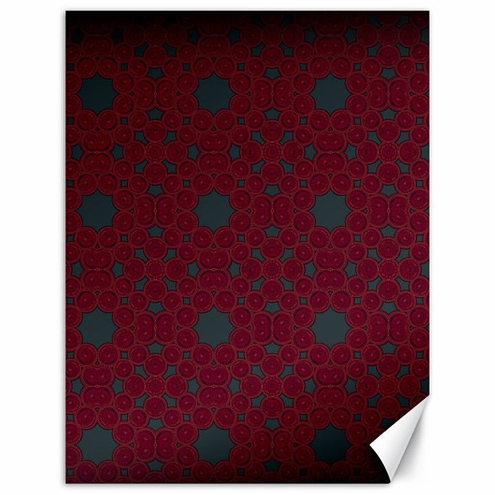 Blue Hot Pink Pattern With Woody Circles Canvas 12  x 16  