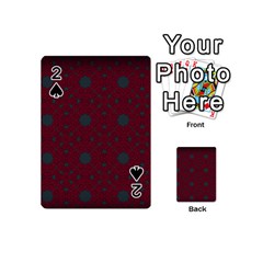 Blue Hot Pink Pattern With Woody Circles Playing Cards 54 (mini)  by Simbadda